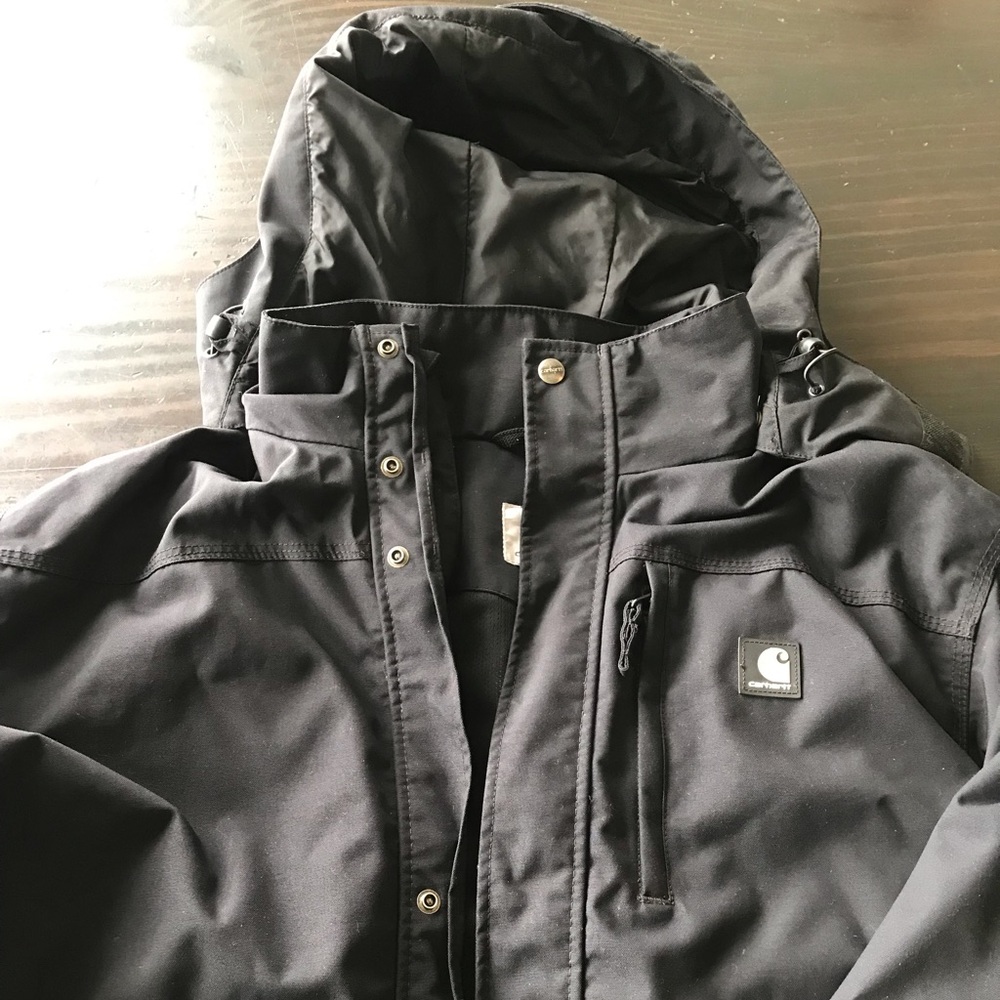 Carhartt Shoreline Men's Rain Coat Black